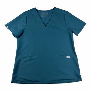 Figs Casma Three Pocket Scrub Top Hunter Green Women’s Size L Large